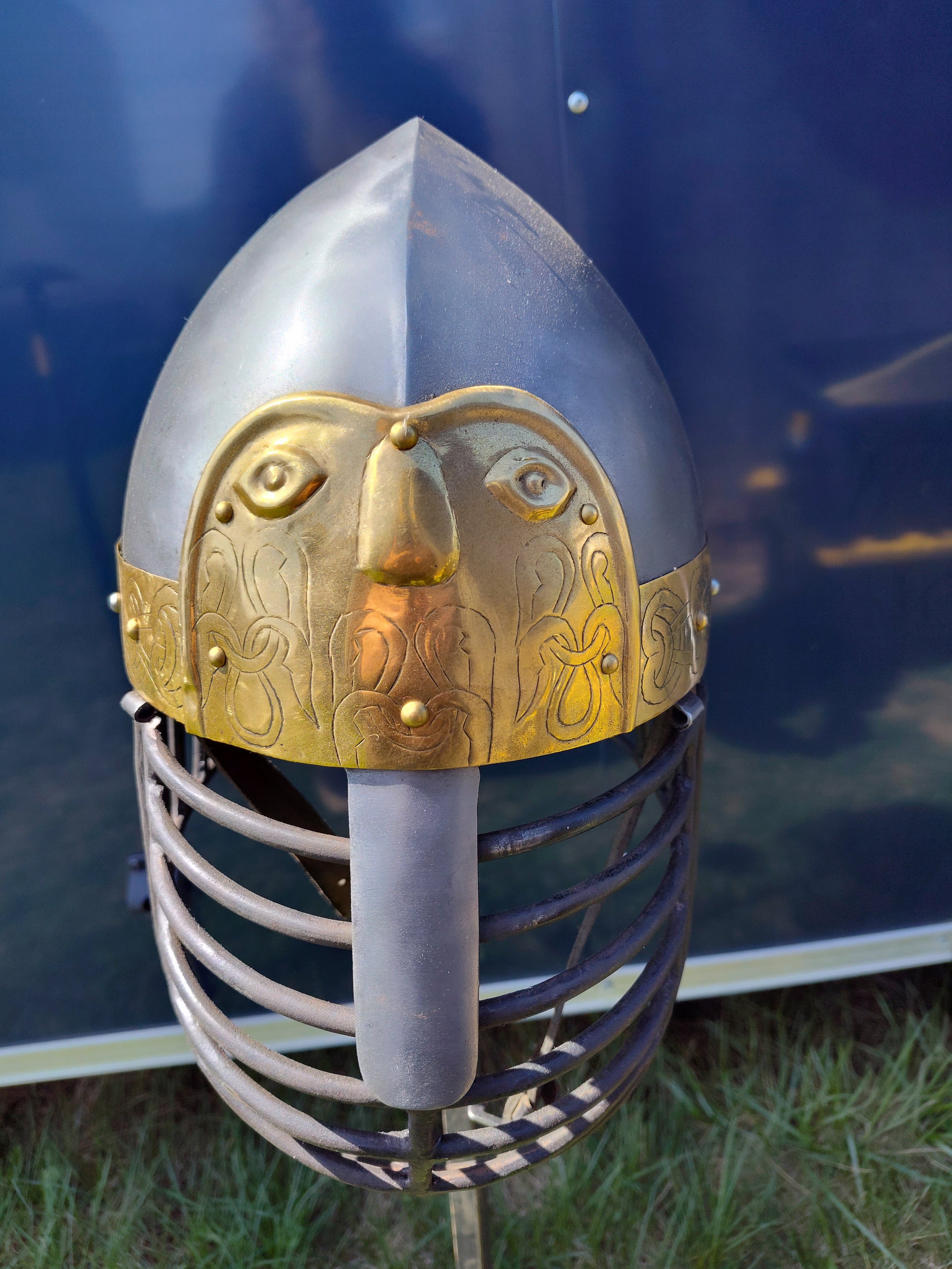 Conical Helm with Brass Decoration | Munitions Grade Arms